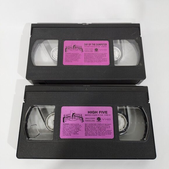 Lot of 2 Power Rangers VHS Tapes Day of the Dumpster & High Five Vintage - Picture 9 of 10